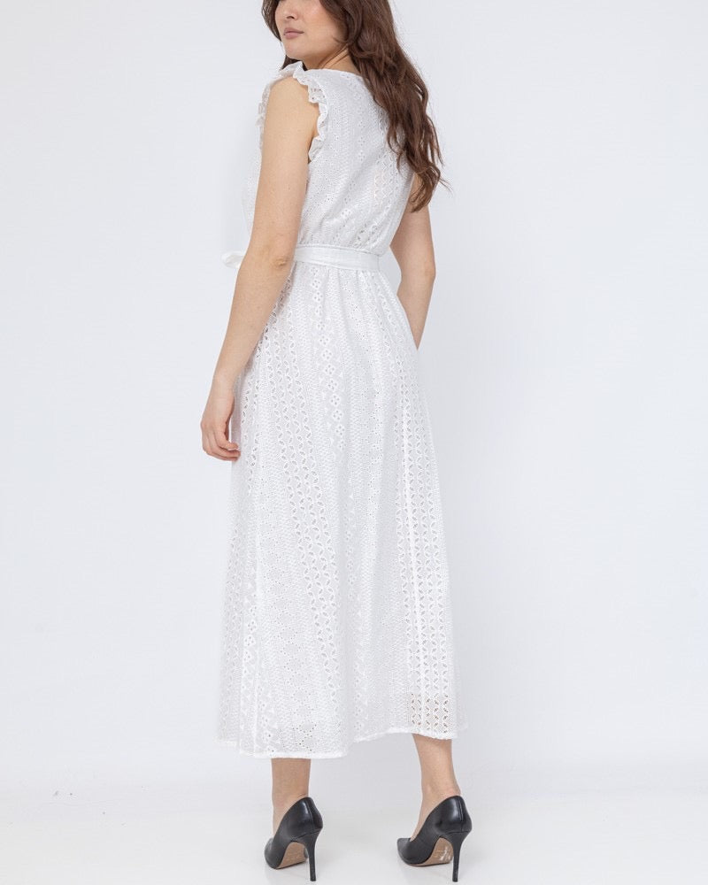 Robe longue broderie anglaise 13924