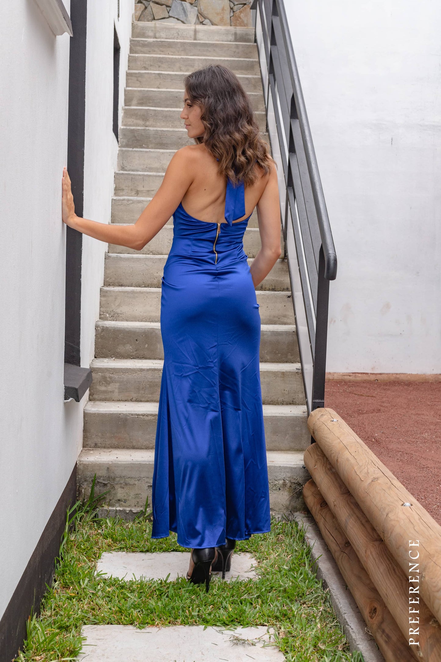 Robe longue asymétrique 5419