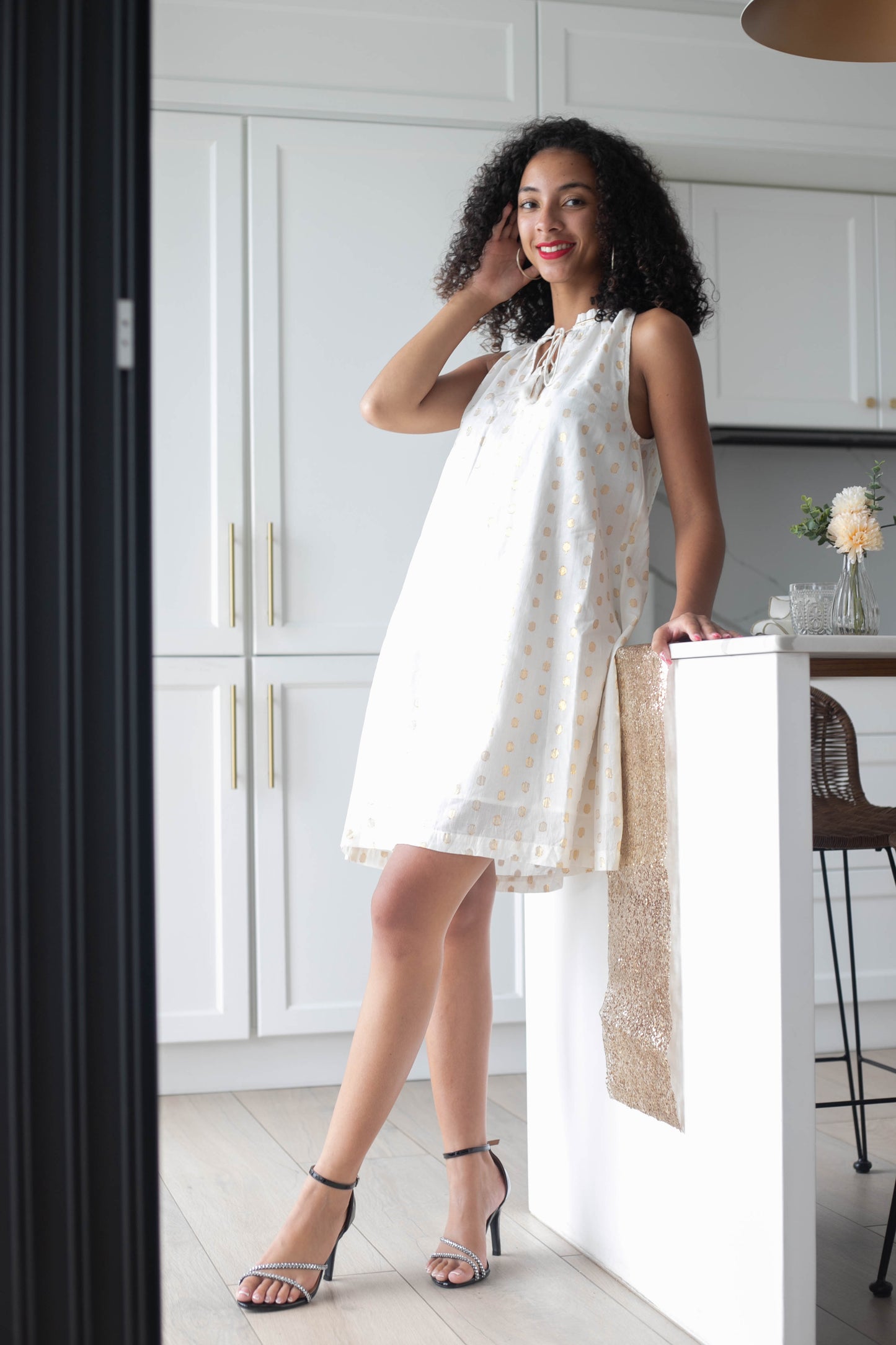 Robe motif doré 1012