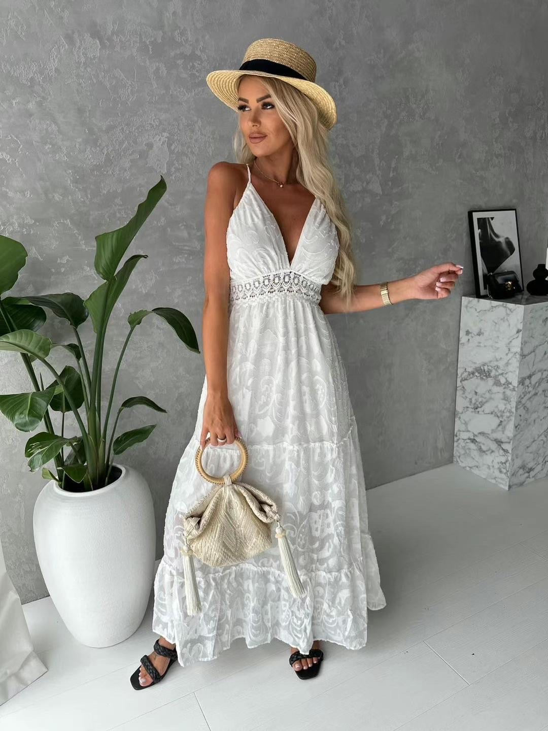 Robe bohème blanche 6405