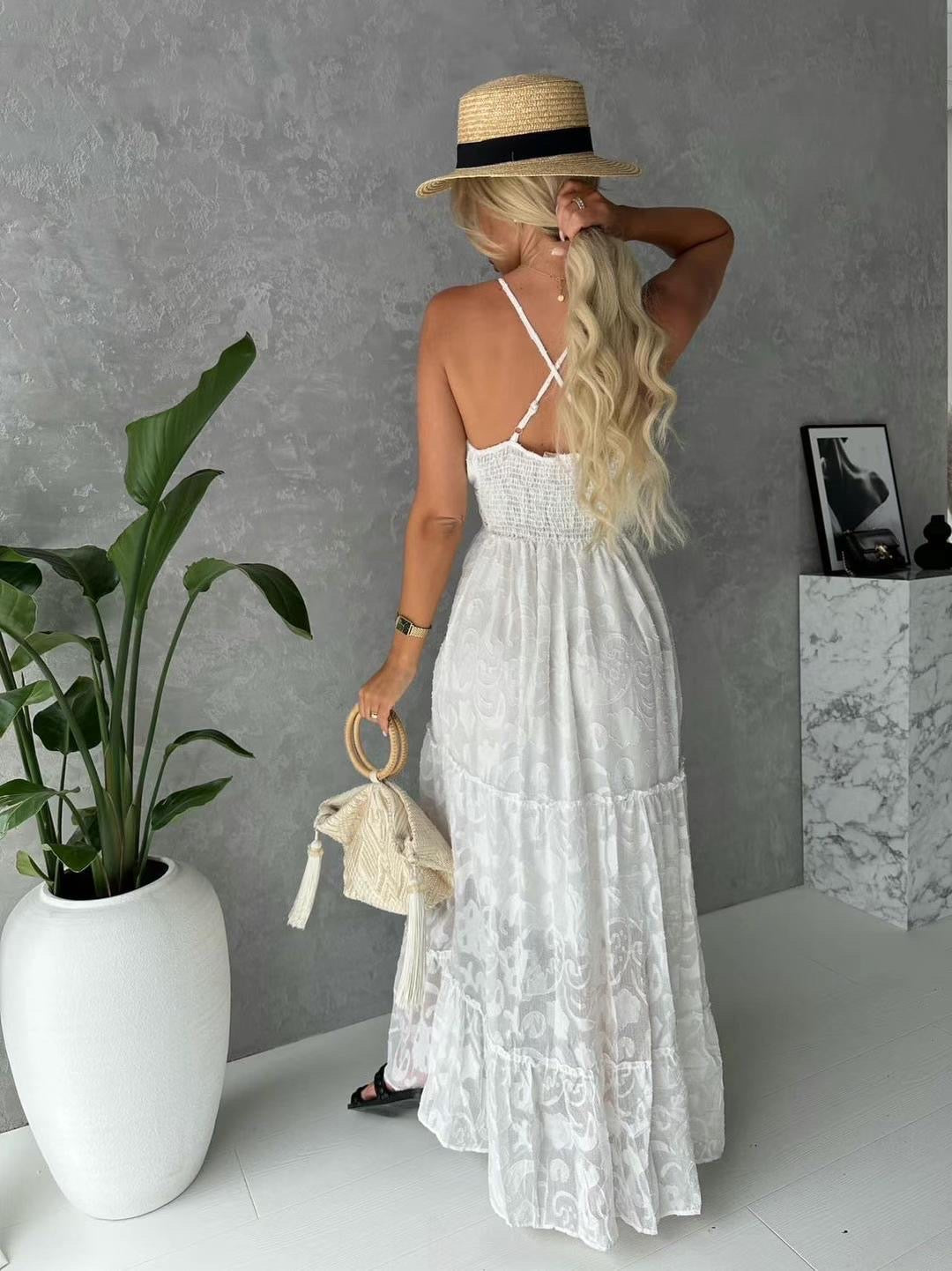 Robe bohème blanche 6405