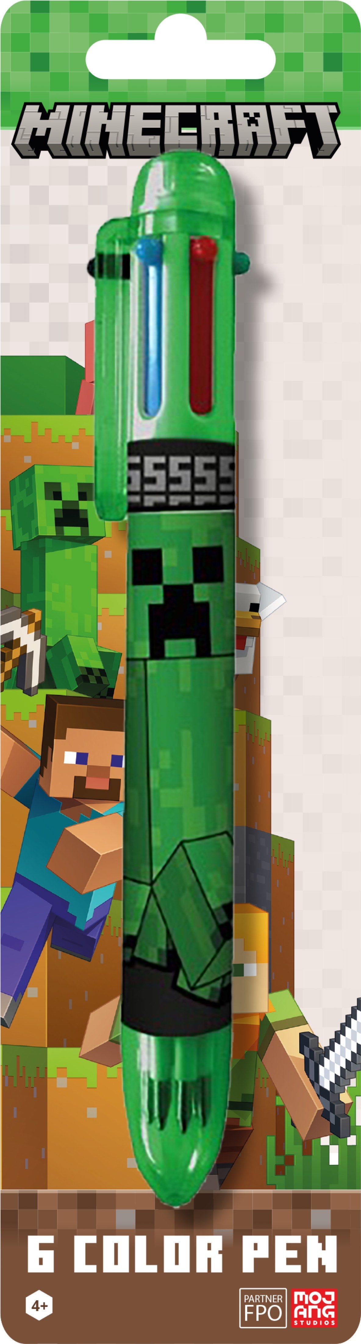 Stylo 6 couleurs MINECRAFT