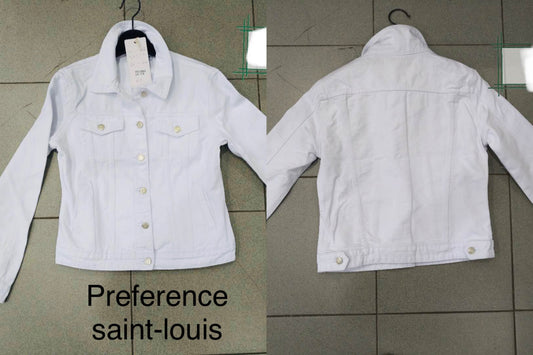 veste jeans blanc